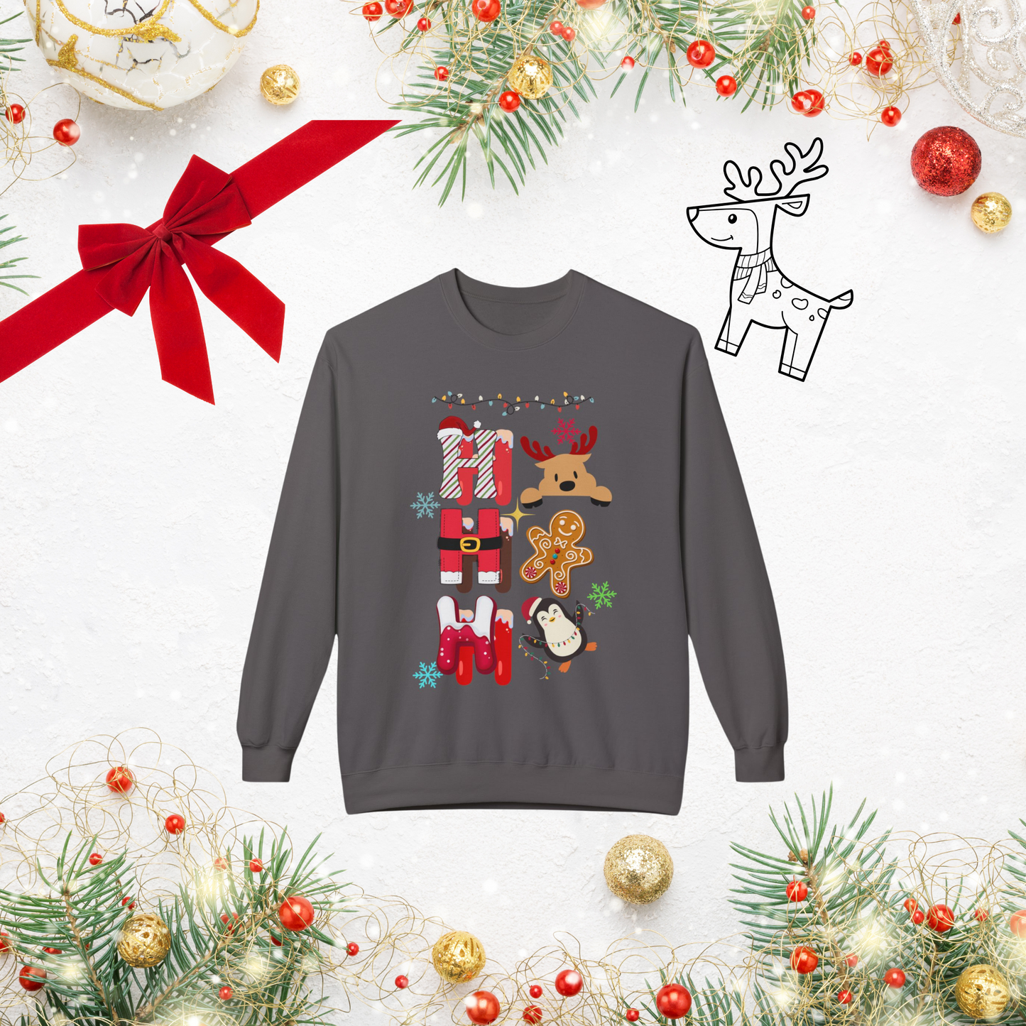 "Christmas Colorful " Crewneck Sweatshirt