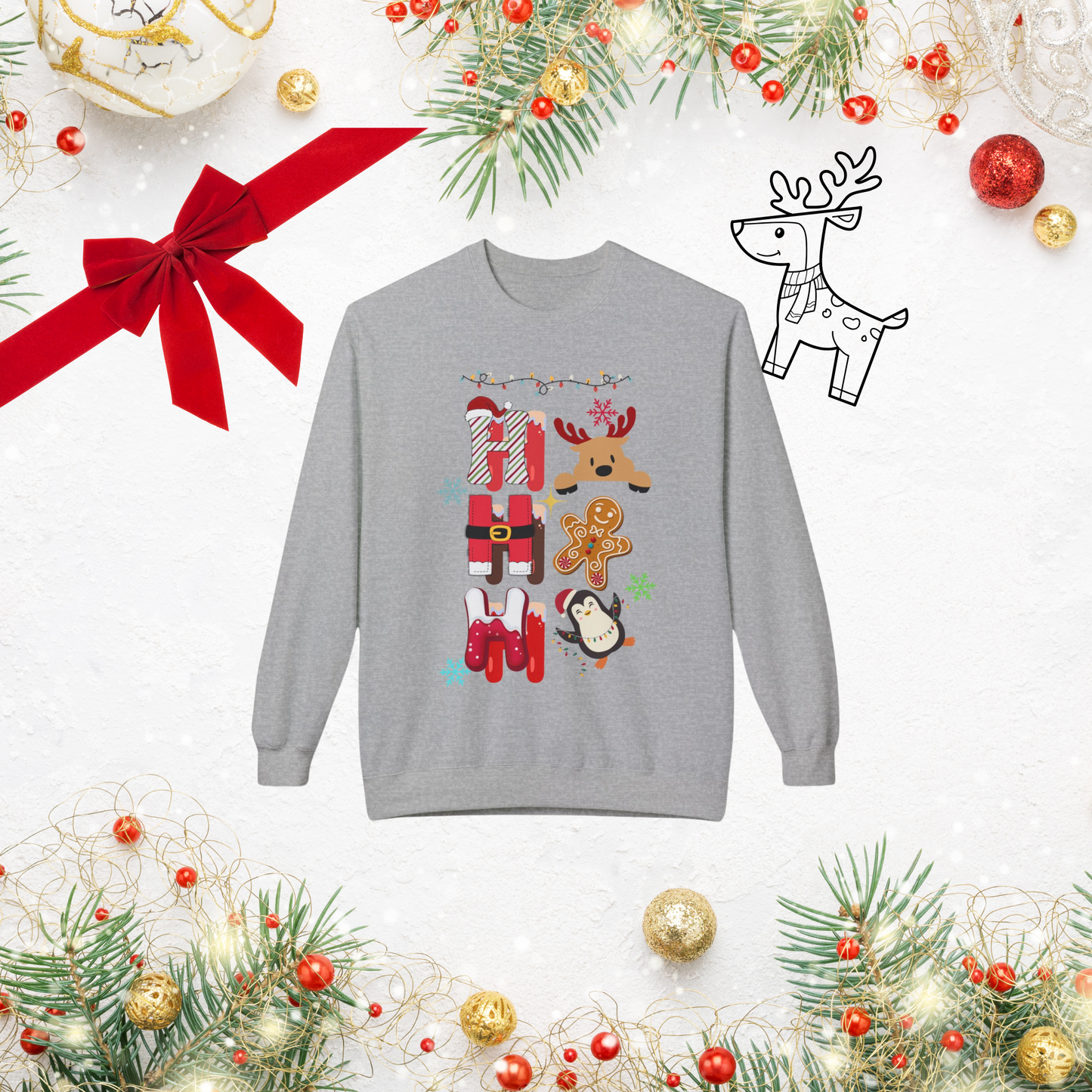 "Christmas Colorful " Crewneck Sweatshirt