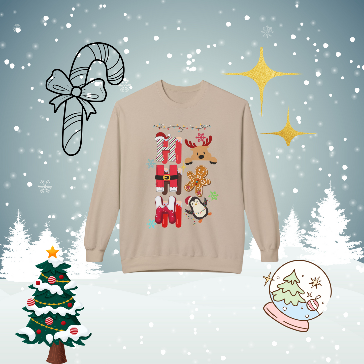 "Christmas Colorful " Crewneck Sweatshirt